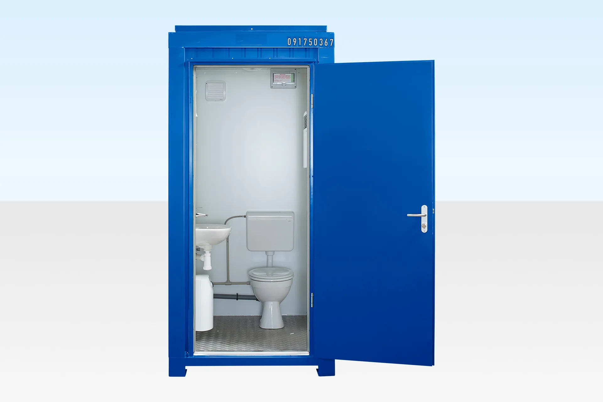 Single Mains Toilet – Gentian Blue | Durable Steel Construction USA